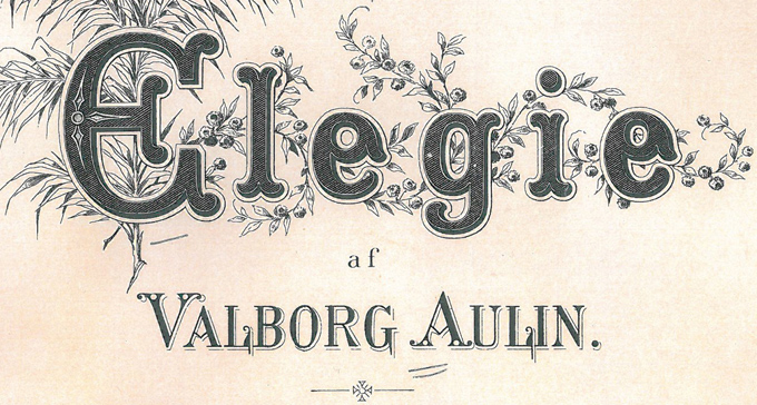 Del av notbladet till Elegie från 1887.