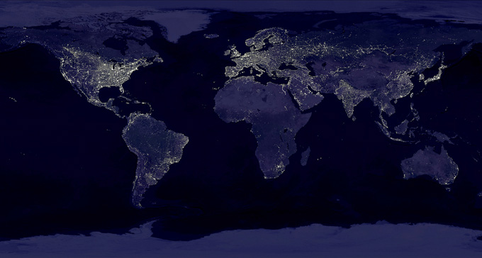 Världen från rymden. Foto: NASA/GSFC